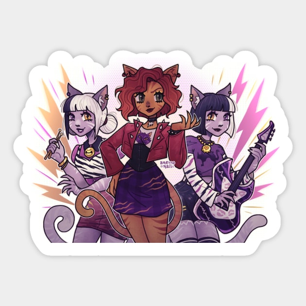 Monster High Cats Sticker by Anemonaii